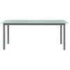 Image de vidaXL Table de jardin gris clair 190x90x74 cm Aluminium et verre