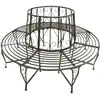Image de Banc de jardin "Jucken" en acier gris argenté. Dimensions (L/L/H) 160x160x89 cm