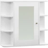 Image de vidaXL Armoire de toilette blanc 66x17x63 cm MDF