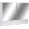 Image de vidaXL Armoire à miroir de salle de bain LED blanc 80x15x60 cm MDF