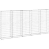 Image de vidaXL Mur de gabions avec couverture Acier galvanisé 300x30x150 cm