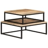 Image de vidaXL Tables d'ensemble 2 pcs. Bois massif de manguier