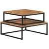 Image de vidaXL Tables d'ensemble 2 pcs. Bois massif acacia