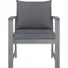 Image de vidaXL Chaises de jardin 2 pcs. avec coussins gris foncé acacia massif