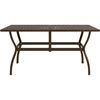 Image de vidaXL Table de jardin marron 140x80x72 cm acier