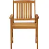 Image de vidaXL Chaises de jardin 4 pcs. Bois massif acacia
