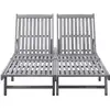 Image de vidaXL Bain de soleil double en bois massif d'acacia