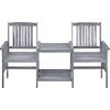 Image de vidaXL Chaises de jardin avec table de thé 159x61x92 cm bois massif acacia