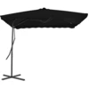 Image de vidaXL Parasol avec mât en acier 250x250x230 cm noir