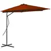 Image de vidaXL Parasol avec mât en acier 300x230 cm Terracota
