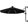 Image de vidaXL Parasol mural avec LEDs 300 cm noir