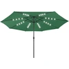 Image de vidaXL Parasol avec éclairage LED 400 cm vert