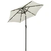 Image de vidaXL Parasol avec éclairage LED blanc sable 200x211 cm Alu