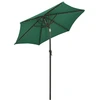 Image de vidaXL Parasol avec éclairage LED vert 200x211 cm Alu