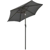 Image de vidaXL Parasol avec éclairage LED Anthracite 200x211 cm Alu