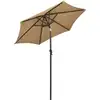Image de vidaXL Parasol avec éclairage LED Taupe 200x211 cm Alu