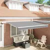 Image de vidaXL Cadre de store avec bandes lumineuses LED Blanc 300 x 250 cm Aluminium