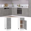 Image de vidaXL Armoire basse à tiroirs Lyon gris béton 30x46x81,5 cm Bois composite