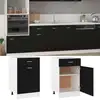 Image de vidaXL Armoire basse à tiroirs Lyon noir 50x46x81,5 cm Bois composite