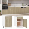 Image de vidaXL Armoire basse à tiroirs Lyon chêne Sonoma 50x46x81,5 cm Matériau dérivé du bois