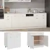 Image de vidaXL Armoire basse à tiroirs Lyon blanc 80x46x81,5 cm Bois composite