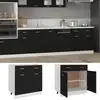 Image de vidaXL Armoire basse à tiroirs Lyon noir 80x46x81,5 cm Bois composite