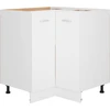 Image de vidaXL Armoire basse d'angle Lyon Blanc 75,5x75,5x81,5 cm Matériau du bois
