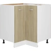 Image de vidaXL Armoire basse d'angle Lyon chêne Sonoma 75,5x75,5x81,5 cm Matériau dérivé du bois