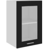 Image de vidaXL Armoire à verre suspendue Lyon Noir 40x31x60 cm Bois composite