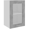 Image de vidaXL Armoire à verres suspendue gris béton 40x31x60 cm Panneau de particules