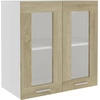 Image de vidaXL Armoire suspendue en verre Lyon Chêne Sonoma 60x31x60 cm Matériau dérivé du bois