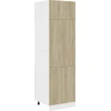 Image de vidaXL Armoire réfrigérée intégrée Chêne Sonoma 60x57x207 cm Matériau dérivé du bois