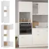 Image de vidaXL Armoire pour micro-ondes blanc 60x57x207 cm Panneau de particules