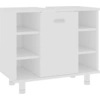 Image de vidaXL Armoire de salle de bain blanche 60x32x53,5 cm Bois composite