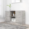 Image de vidaXL Sideboard gris béton 120x30,5x70 cm Bois composite