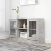 Image de vidaXL Armoire vitrine gris béton 120x30,5x70 cm Bois composite