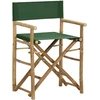 Image de vidaXL Chaises de régie pliantes 2 pcs. Vert Bambou et tissu
