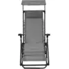 Image de vidaXL Chaise longue pliante Textilène gris