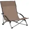 Image de vidaXL Chaises de plage pliantes 2 pcs. Tissu taupe