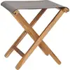 Image de vidaXL Chaises pliantes 2 pcs. Teck massif et tissu gris foncé