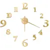 Image de vidaXL Horloge murale 3D Design moderne Golden 100 cm XXL
