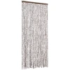 Image de vidaXL Rideau moustiquaire taupe et blanc 90x220 cm chenille