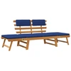 Image de vidaXL Banc de jardin avec coussins 2-en-1 190 cm bois massif acacia
