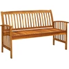 Image de vidaXL Banc de jardin avec coussins 147 cm bois massif acacia