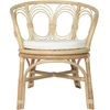 Image de vidaXL Chaise de salle à manger avec coussin en rotin et lin