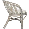 Image de vidaXL Chaise de salle à manger avec coussin Gris Naturel Rotin Lin