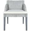 Image de vidaXL Chaise de salle à manger avec coussin Gris Naturel Rotin