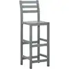 Image de vidaXL Tabouret de bar 4 pcs. Gris Bois massif Acacia