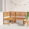 Image de vidaXL Banc d'angle de jardin 140 cm en bois massif d'acacia