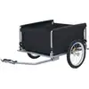 Image de vidaXL Remorque vélo noir et gris 65 kg